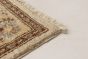 Bordered  Traditional Ivory Area rug 3x5 Afghan Hand-knotted 268331