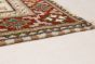 Bohemian  Geometric Ivory Area rug 4x6 Indian Hand-knotted 270822