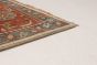 Bordered  Traditional Brown Area rug 6x9 Indian Hand-knotted 271547