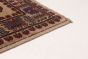 Bordered  Tribal Brown Area rug 6x9 Afghan Hand-knotted 278389