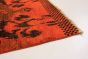 Overdyed  Transitional Orange Area rug 5x8 Indian Hand-knotted 280322