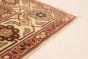 Bordered  Geometric Brown Area rug 6x9 Turkish Hand-knotted 280884