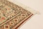 Bordered  Traditional Ivory Area rug 6x9 Turkish Hand-knotted 280886