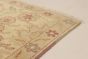 Bordered  Floral Ivory Area rug Square Turkish Hand-knotted 281126
