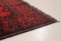 Bordered  Tribal Red Area rug 4x6 Afghan Hand-knotted 281135