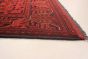 Bordered  Tribal Red Area rug 4x6 Afghan Hand-knotted 281383