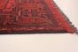 Bordered  Tribal Red Area rug 4x6 Afghan Hand-knotted 281432