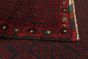 Afghan Teimani 2'11" x 6'4" Hand-knotted Wool Red Rug
