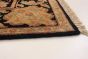 Bordered  Traditional Black Area rug 5x8 Indian Hand-knotted 284247