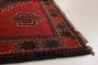 Bordered  Tribal Red Area rug 3x5 Afghan Hand-knotted 285137