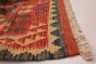 Bordered  Tribal Brown Area rug 5x8 Turkish Flat-weave 285930