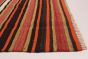 Bohemian  Stripes Red Area rug Unique Turkish Flat-weave 291751