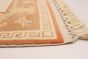 Bordered  Traditional Ivory Runner rug 9-ft-runner Turkish Hand-knotted 293498