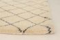 Indian Arlequin 6'2" x 8'10" Hand-knotted Wool Cream Rug