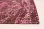 Indian Collage 5'2" x 7'8" Handmade Chenille Dark Pink Rug
