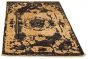 Bordered  Transitional Brown Area rug 4x6 Indian Hand-knotted 308002