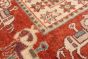 Indian Pazirik 8'0" x 10'2" Hand-knotted Wool Red Rug