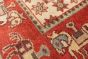 Indian Pazirik 8'1" x 9'11" Hand-knotted Wool Red Rug