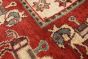 Indian Pazirik 8'1" x 9'9" Hand-knotted Wool Red Rug