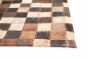 Argentina Cowhide Patchwork 3'11" x 5'10" Handmade Leather Rug 