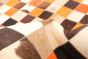 Argentina Cowhide Patchwork 4'7" x 6'7" Handmade Leather Rug 