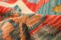 Turkish Bold and Colorful 5'9" x 7'9" Flat-Weave Wool Kilim 