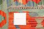 Turkish Bold and Colorful 5'7" x 8'1" Flat-Weave Wool Kilim 