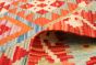 Turkish Bold and Colorful 5'10" x 7'10" Flat-weave Wool Red Kilim