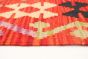 Turkish Bold and Colorful 5'8" x 8'5" Flat-Weave Wool Kilim 