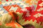 Turkish Bold and Colorful 6'8" x 9'9" Flat-Weave Wool Kilim 