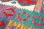 Turkish Bold and Colorful 9'10" x 12'10" Flat-weave Wool Multi Kilim