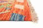 Turkish Bold and Colorful 8'10" x 9'7" Flat-weave Wool Brown Kilim