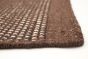 Indian Bungalow DB 5'8" x 7'8" Hand Loomed Wool Dark Brown Dhurrie - Closeout Rug