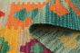 Turkish Bold and Colorful 13'0" x 16'4" Flat-weave Wool Green Kilim