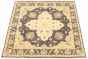 Bordered  Traditional Grey Area rug Square Pakistani Hand-knotted 319762