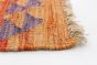 Turkish Bold and Colorful 8'2" x 11'1" Flat-weave Wool Orange Kilim