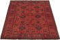 Bordered  Tribal Red Area rug 4x6 Afghan Hand-knotted 328876