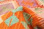 Turkish Bold and Colorful 8'2" x 9'6" Flat-weave Wool Brown Kilim