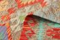 Turkish Bold and Colorful 6'6" x 9'7" Flat-Weave Wool Kilim 