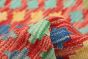 Turkish Bold and Colorful 3'6" x 4'10" Flat-Weave Wool Kilim 