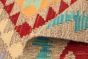 Turkish Bold and Colorful 3'6" x 5'1" Flat-weave Wool Brown Kilim