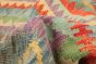 Turkish Bold and Colorful 3'10" x 6'2" Flat-Weave Wool Kilim 