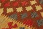 Turkish Bold and Colorful 3'5" x 6'6" Flat-Weave Wool Kilim 