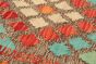 Turkish Bold and Colorful 3'5" x 4'11" Flat-Weave Wool Kilim 