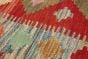 Turkish Bold and Colorful 3'1" x 4'10" Flat-Weave Wool Kilim 