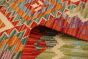 Turkish Bold and Colorful 3'10" x 6'7" Flat-Weave Wool Kilim 