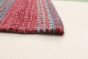 Turkish Bold and Colorful 4'0" x 5'9" Flat-Weave Wool Kilim 