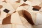 Argentina Cowhide Patchwork 3'11" x 5'10" Handmade Leather Rug 