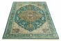 Indian Finest Agra Jaipur 5'7" x 8'8" Hand-knotted Wool Teal Rug