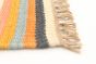 Indian Kalista 4'2" x 5'10" Flat-Weave Wool Kilim 